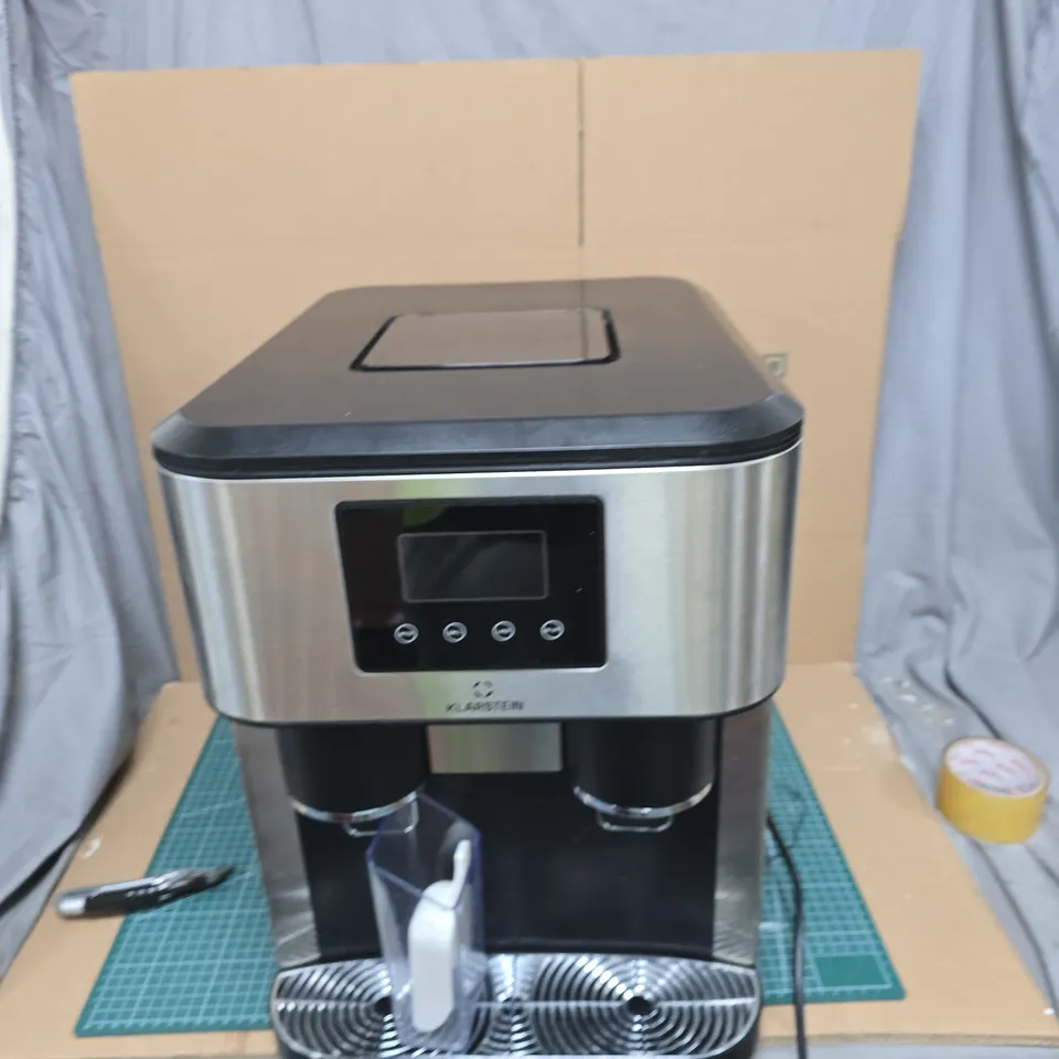 KLARSTEIN ICE & WATER DISPENSER – STAINLESS STEEL, DUAL TAPS