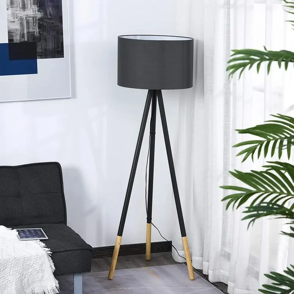 BOXED WHITTINGTON 153CM TRIPOD FLOOR LAMP (1 BOX)