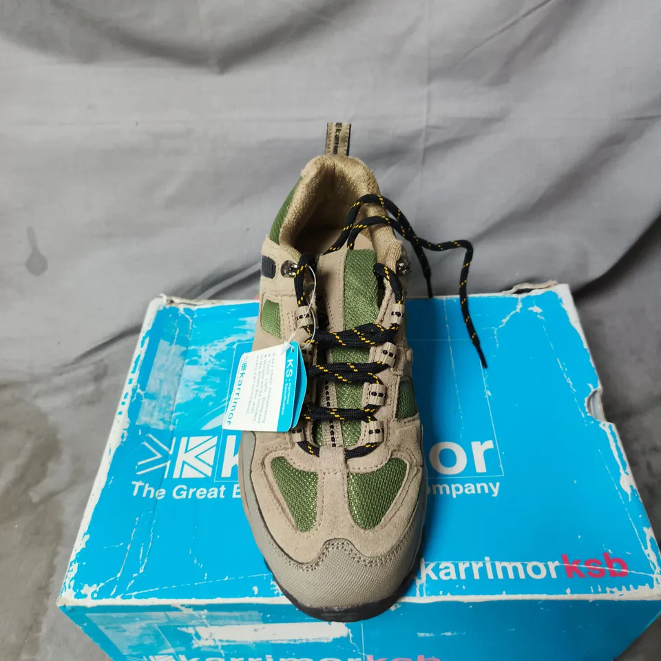 KARRIMOR WALKING SHOES – BEIGE & OLIVE GREEN (MEN'S) UK SIZE 7