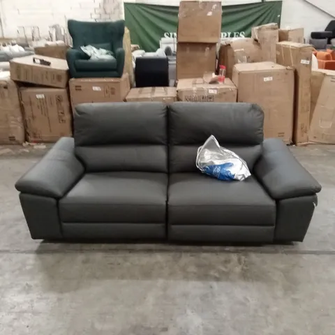 PAVILION 3 SEATER LEATHER/FAUX LEATHER POWER RECLINER SOFA - CHARCOAL