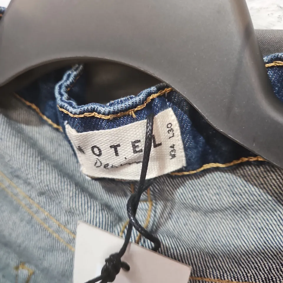 MOTEL DENIM WOMEN'S DENIM JACKET – BLUE WAIST 34 L30 