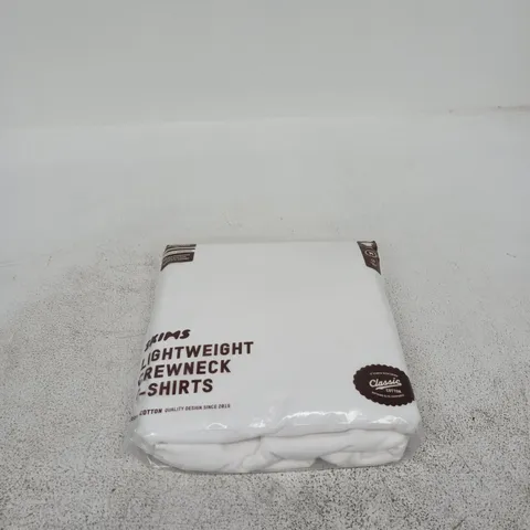 SKIMS LIGHTWEIGHT CREWNECK T SHIRTS 3 PACK MEDIUM