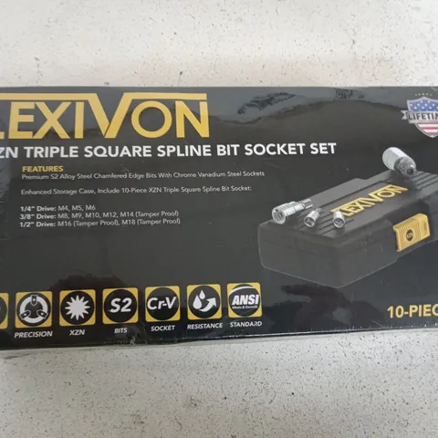 LEXIVON LX-145 10-PIECE XZN TRIPLE-SQUARE SPLINE BIT SOCKET SET