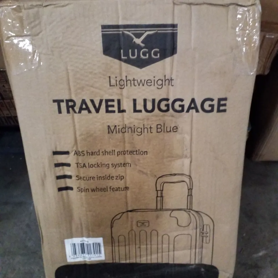 BOXED LUGG LIGHTWEIGHT TRAVEL SUITCASE - MIDNIGHT BLUE