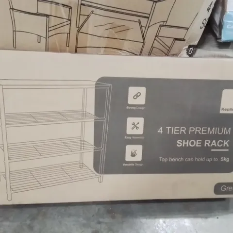 BOXED 4 TIER PREMIUM SHOE RACK