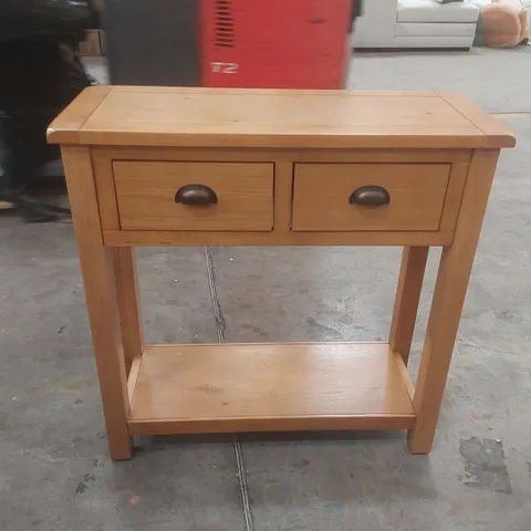 RACQUEL 75CM SOLID WOOD CONSOLE TABLE TABLE BASE COLOUR: OAK
