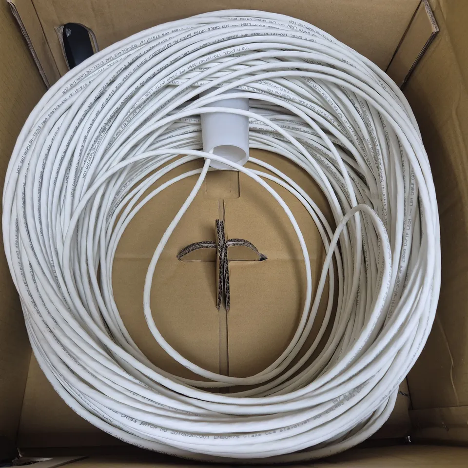 BOXED EXCEL NETWORKING CAT6A LAN CABLE IN WHITE