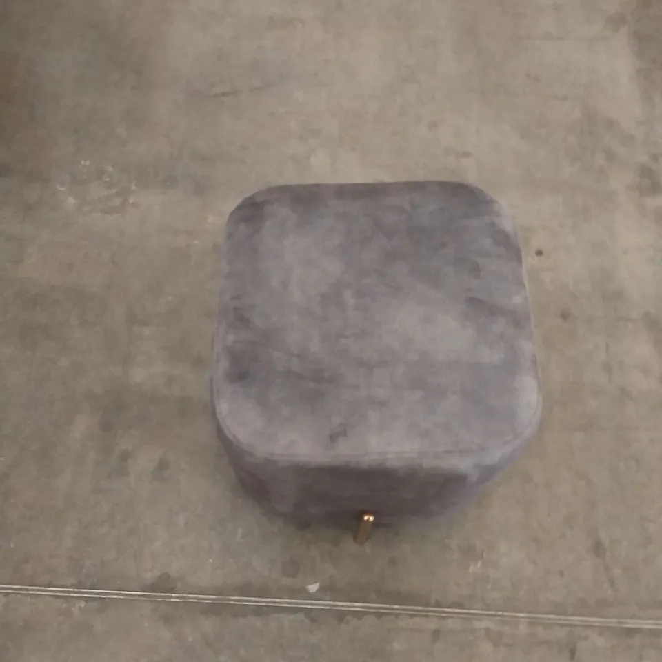 WILL FOOTSTOOL IN VELVET GREY
