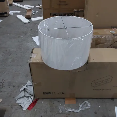 BOXED WHITE LINEN LAMP SHADE (1 BOX)