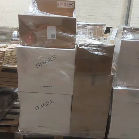 PALLET CONTAINING A LARGE QUANTITY OF ASSORTED BATHROOM FURNITURE PANELS INCLUDING: WH VANITY UNIT, BASIN UNIT ECT