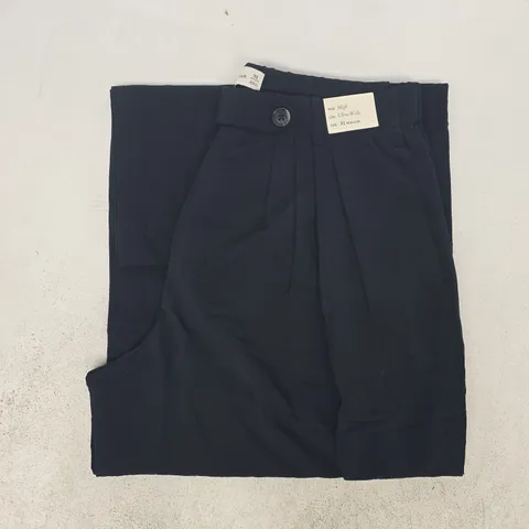 ABERCROMBIE & FITCH HIGH RISE ULTRA WIDE LEG TROUSERS IN DEEP NAVY SIZE 31 REGULAR
