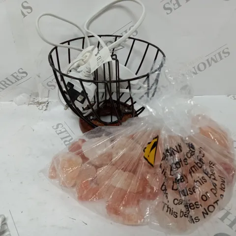 HIMALAYAN ROCK SALT FIRE EFFECT BASKET