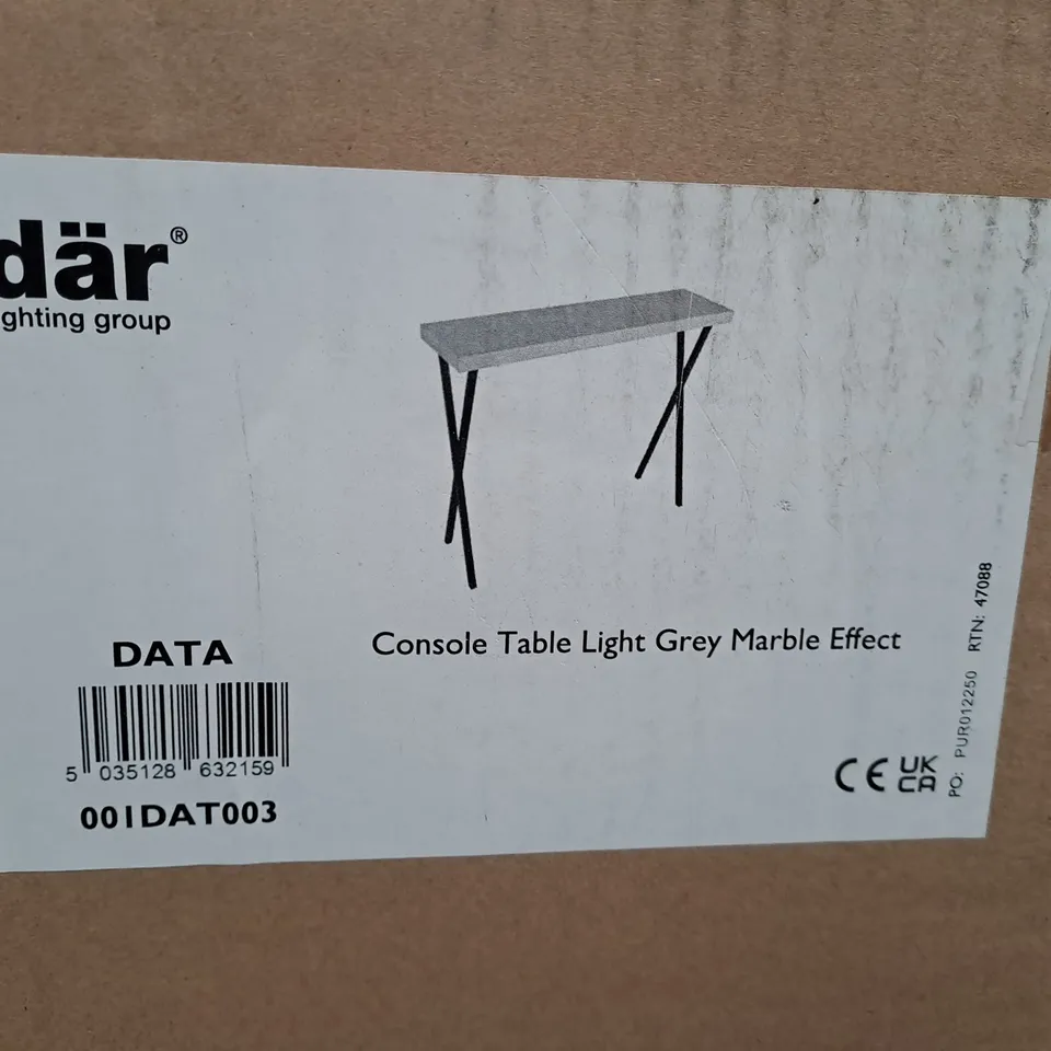 DAR CONSOLE TABLE LIGHT MARBLE EFFECT 