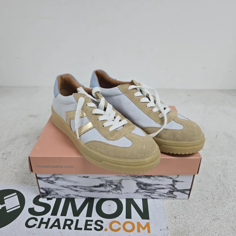 MODA IN PELLE ANGLED PANEL TRAINER SIZE 40 BOXED
