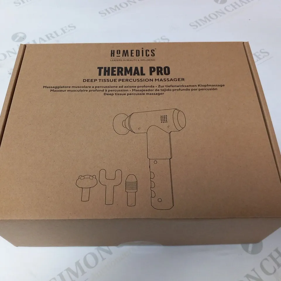 BOXED HOMEDICS THERMAL PRO DEEP TISSUE PERCUSSION MASSAGER PGM-300WTQVI-EU