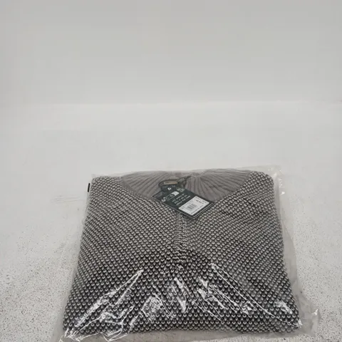 WHITE STUFF ATTADALE FUNNEL NECK PATTERN KNIT – GREY MLT, UK XL