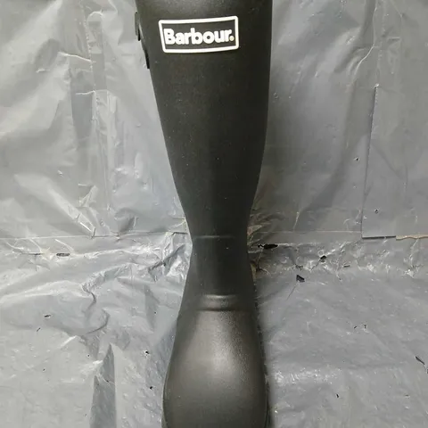 BARBOUR MENS BEDE WELLIES IN BLACK - SIZE 10