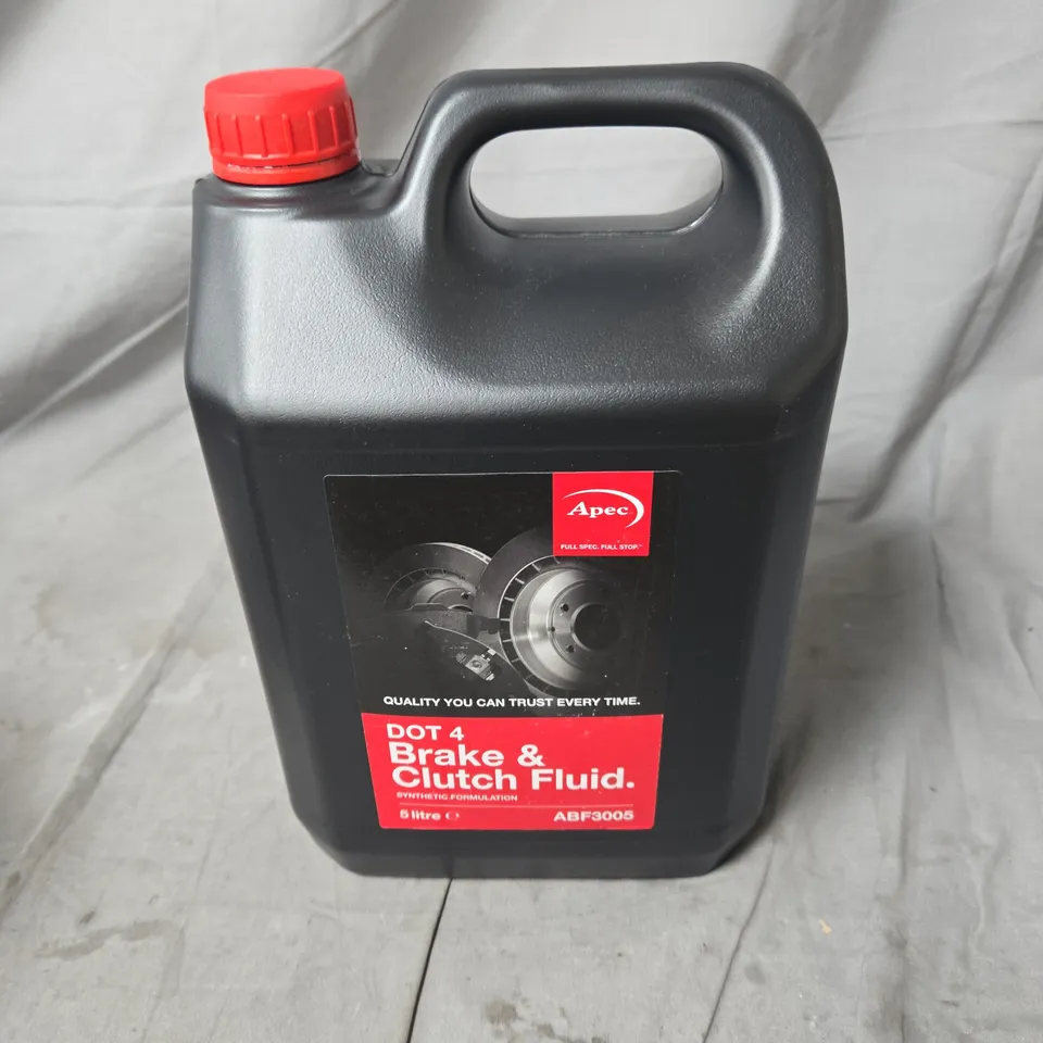 APEC DOT 4 BRAKE & CLUTCH FLUID – 5 LITRE