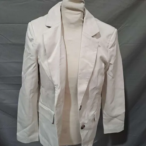 KAREN MILLEN TENCEL WRAP BACK DETAIL RELAXED TAILORED BLAZER - SIZE 8