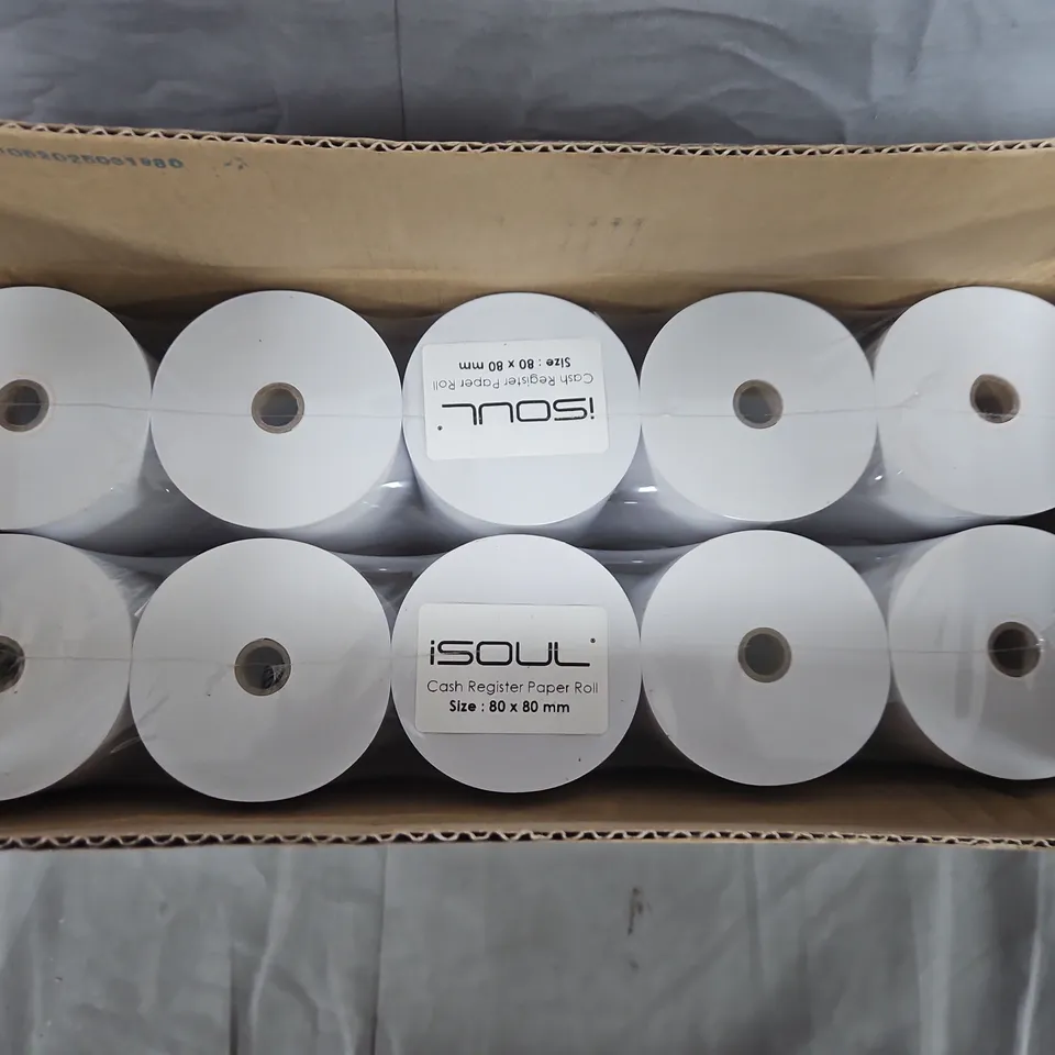 ISOUL PREMIUM THERMAL PAPER TILL ROLLS – 80 X 80 MM, PACK OF 20