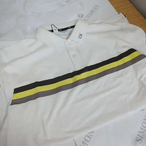 CALVIN KLEIN GOLF POLO T-SHIRT - SIZE LARGE