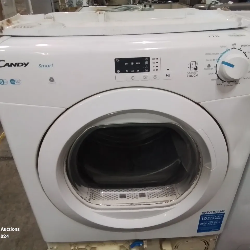 CANDY CSE C8LG-80 8KG 8KG FREESTANDING CONDENSER TUMBLE DRYER, SENSOR DRY, SMART ENABLED, 14 PROGRAMMES, WHITE [ENERGY CLASS B]