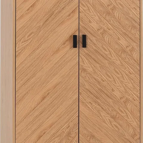BOXED SECONIQUE LEON 2 DOOR 1 DRAWER WARDROBE - OAK (2 BOXES)