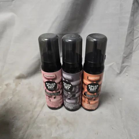 APPROXIMATELY 20 ASSORTED MATRIX BLOW DRY SPRAYS TO INCLUDE ROSE BLONDE, TITANIUM SILVER, CARAMEL BLONDE, ETC - COLLECTION ONLY