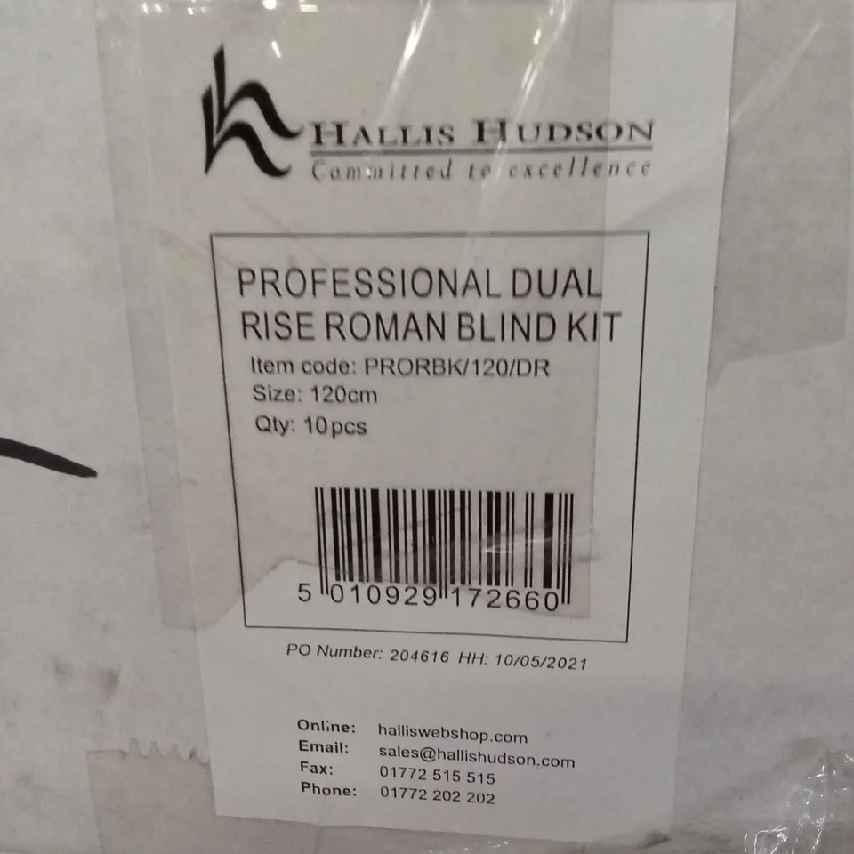 PALLET TO CONTAIN APPROXIMATELY 450 BRAND NEW PROFESSIONAL DUAL RISE ROMAN BLIND KITS - MIXED SIZES