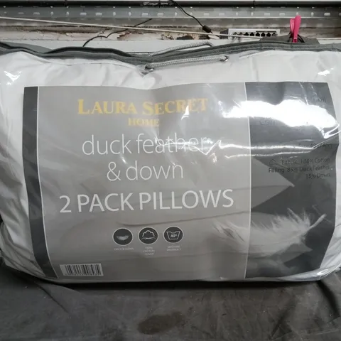 LAURA SECRET HOME DUCK FEATHER & DOWN PILLOWS β 2 PACK