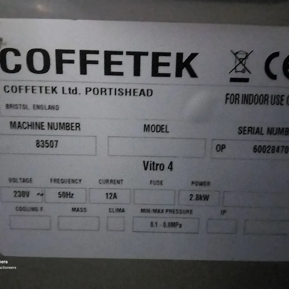 COFFETEK VITRO 4 COFFEE MACHINE