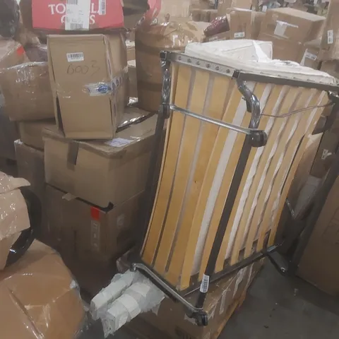 PALLET OF ASSORTED HOUSEHOLD GOODS AND INCOMPLETE FURNITURE PARTS 