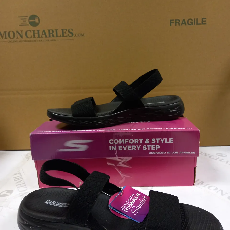SKECHERS ON THE GO SANDAL BLACK SIZE 8