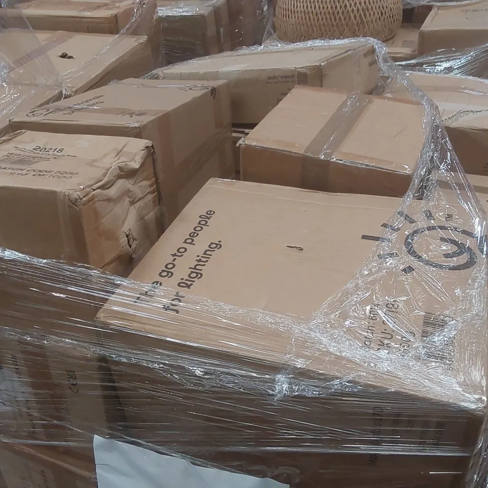 PALLET CONTAINING A VERY LARGE QUANTITY OF ASSORTED DESIGNER LIGHTING PRODUCTS