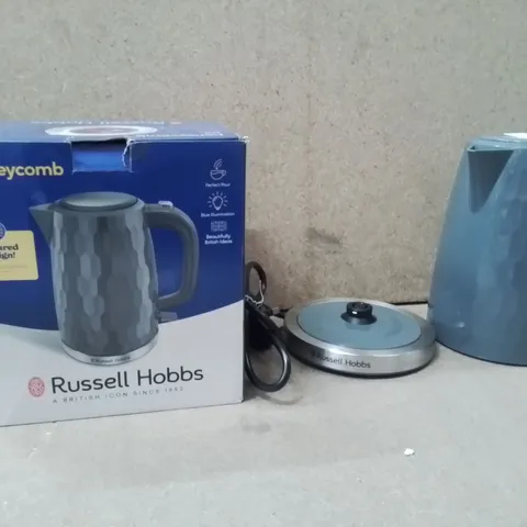 BOXED RUSSELL HOBBS HONEYCOMB KETTLE GREY