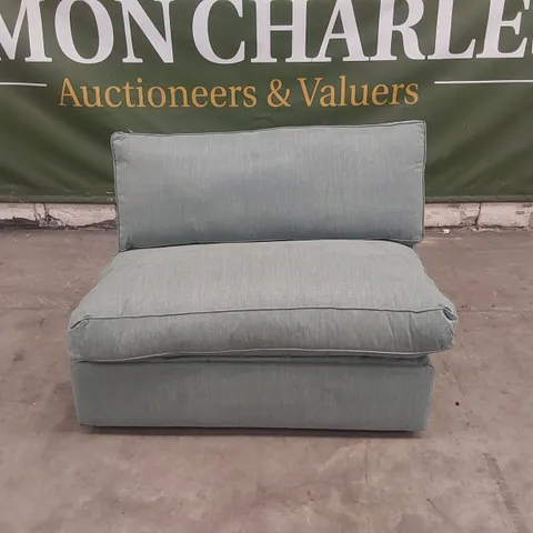 QUALITY DESIGNER FABRIC SOFA BED/SECTION - TURQUOISE FABRIC