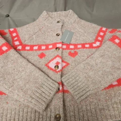 OLIVER BONAS GEO STRIPE BUTON THROUGH JACKET - SIZE 8