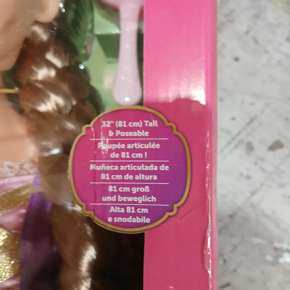 DISNEY PRINCESS RAPUNZEL 81 CM TALL POSEABLE DOLL – BOXED