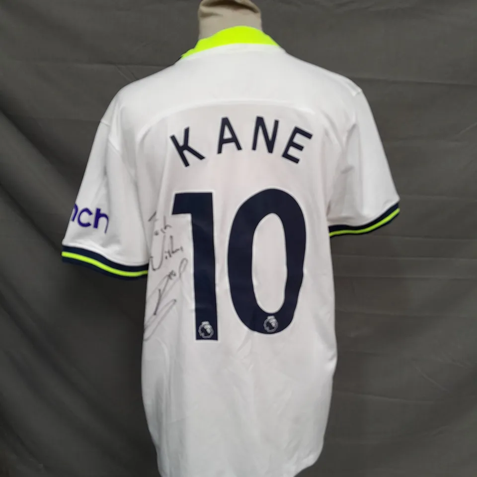 SIGNED NIKE TOTTENHAM HOTSPUR F.C HOME SHIRT - KANE 10 - MEDIUM