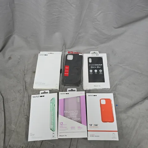 BOX OF APPROXIMATELY 150 ASSORTED PHONE CASES AND SCREEN PROTECTORS TO INCLUDE: VARIOUS TECH 21 ITEMS 