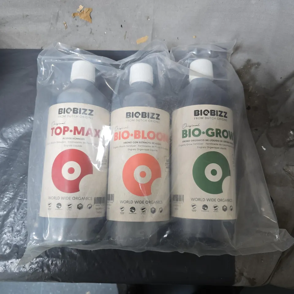 BIOBIZZ ORIGINAL PLANT NUTRIENTS PACK – TOP MAX, BIO-BLOOM & BIO-GROW (3-BOTTLE SET)