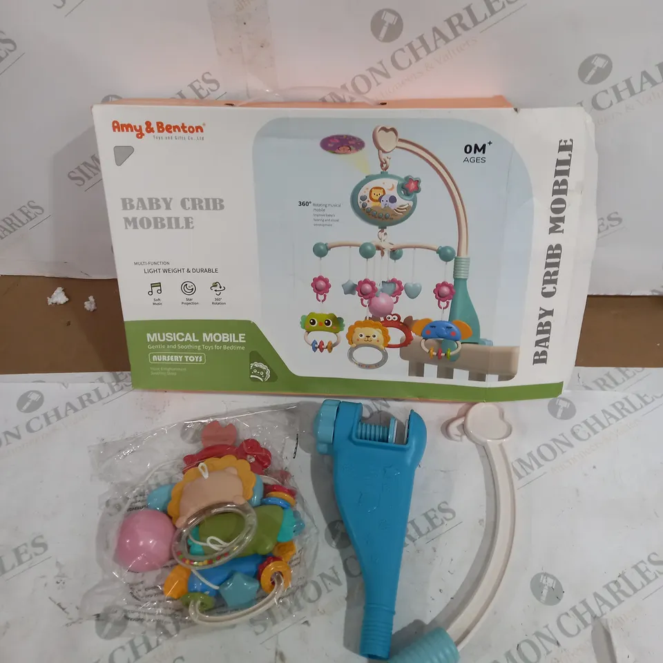 BOXED AMY & BENTON BABY CRIB MOBILE 