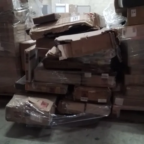 PALLET OF ASSORTED HOUSEHOLD GOODS AND PRODUCTS TO INCLUDE;ALUMINIUM LADDER,LAUNDRY HAMPER,CORNER BRACKET