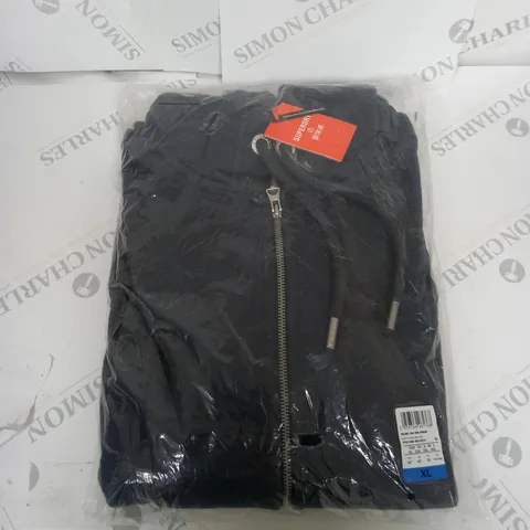 BAGGED SUPERDRY NAVY ZIPPED HOODIE SIZE XL