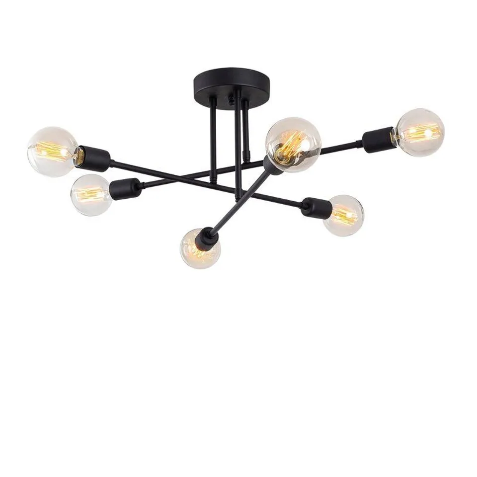 BOXED KAI 6 LIGHT 64CM SEMI FLUSH MOUNT FIXTURE