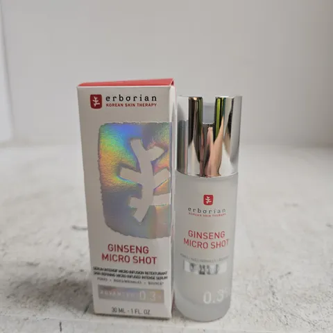 ERBORIAN GINSENG MICRO SHOT SERUM – 30ML, BOXED