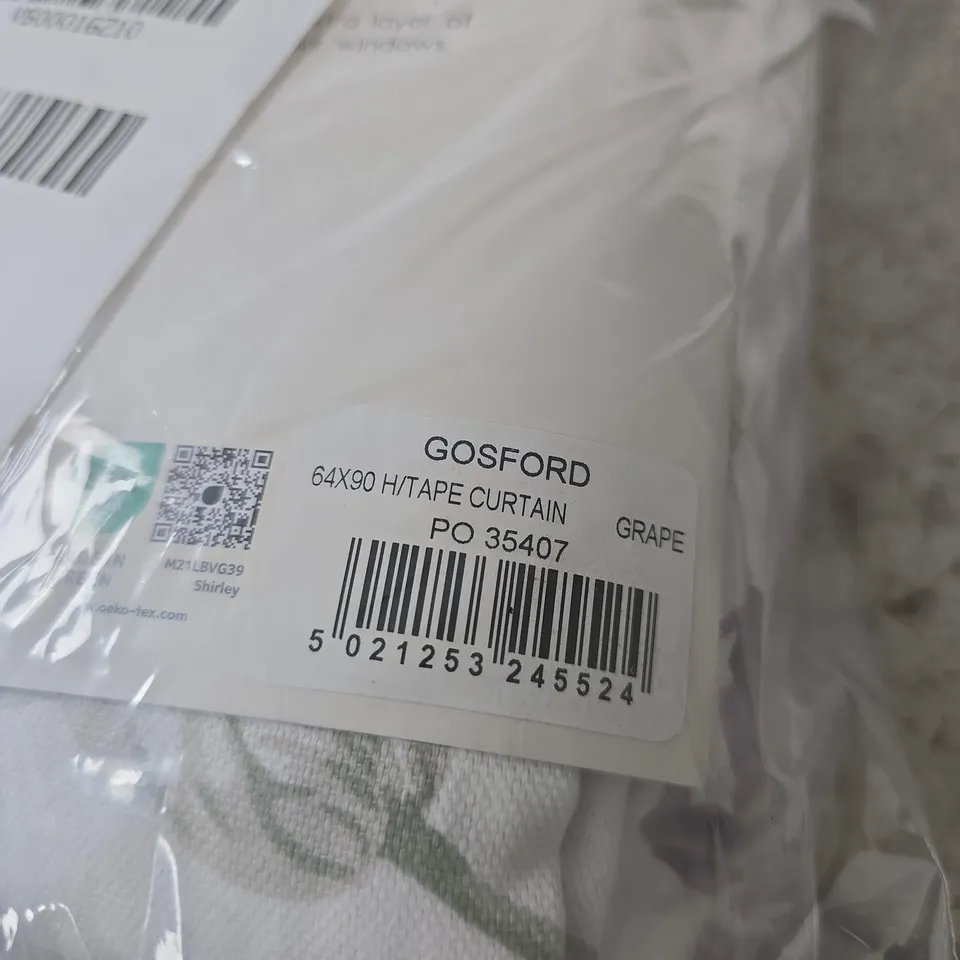 LAURA ASHLEY GOSFORD GRAPE CURTAINS 64 X 90