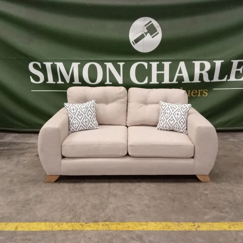 PRENT FABRIC 2 SEATER SOFA - NATURAL RRP £749