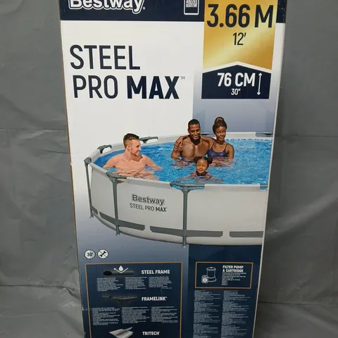 BOXED BESTWAY 12FT PRO MAX POOL WITH PUMP // COLLECTION ONLY