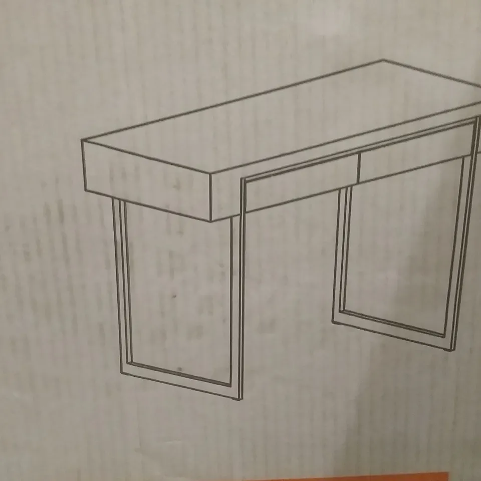 BOXED DESIGNER CASA WHITE HIGH GLOSS CONSOLE TABLE - 120X40X80 CM 